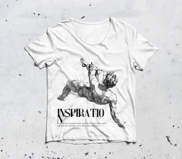 Decocanno "Inspiration" Men’s Artistic Graphic T-Shirt – Renaissance Style Print Cotton Tee | UK Streetwear